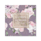 Jardin rose élégant carré à fleurs carte de visite