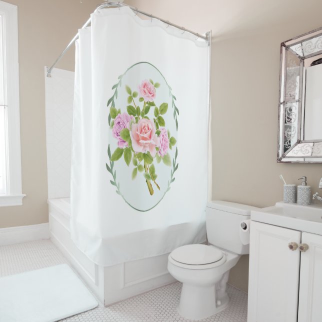 Jardin Rose Floral Douche rideau (En situation)