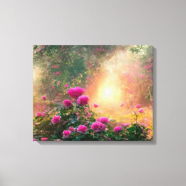 Jardin Rose IMAGINAIRE - Toile enveloppée (Recto)