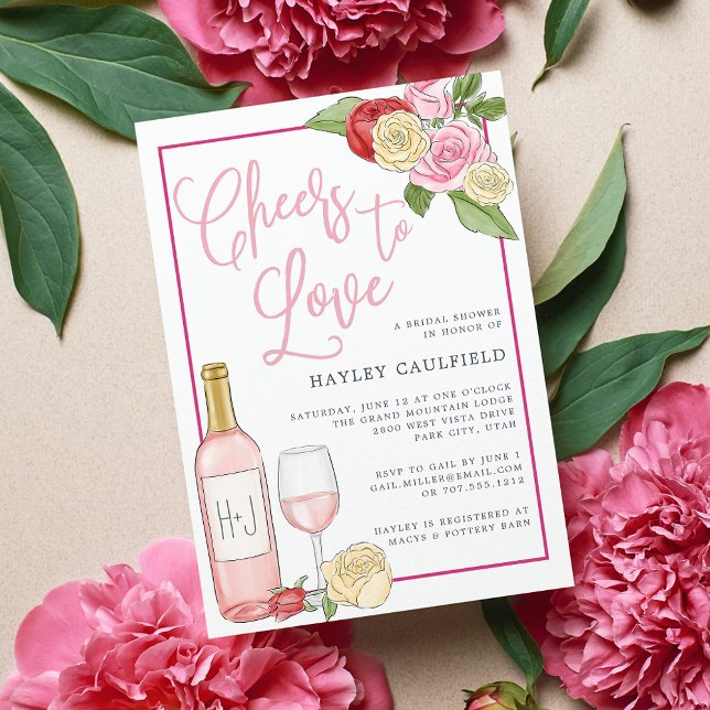 Jardin Rosé | Invitation de douche nuptiale (Créateur téléchargé)