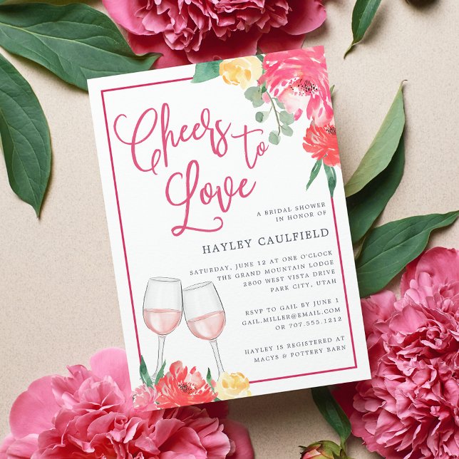 Jardin Rosé | Invitation de douche nuptiale (Créateur téléchargé)
