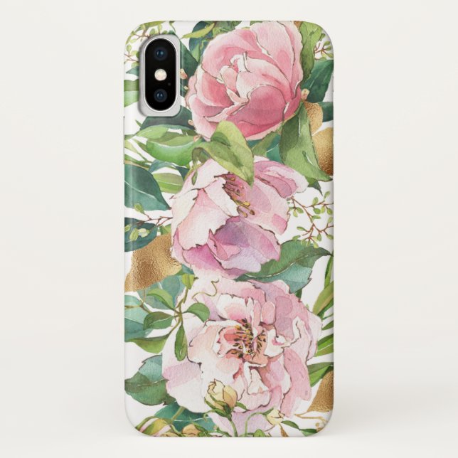 Jardin rose Rose Aquarelle iPhone / coque ipad (Dos)