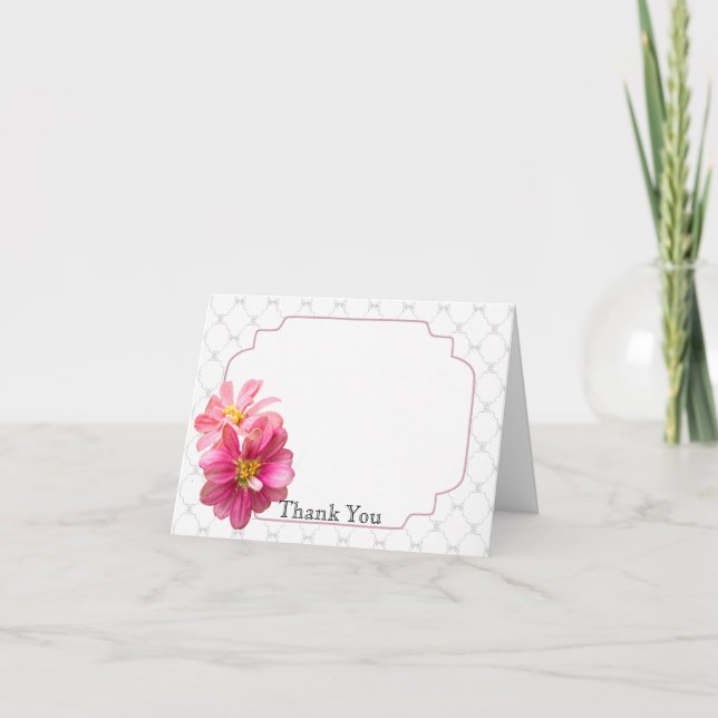 Jardin rose treillis Anniversaire Merci (Devant)