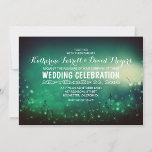Jardin rustique illumine Faire-part de mariage rom