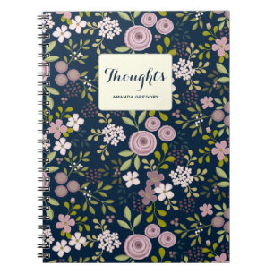 Jardin sauvage Floral Carnet personnalisé