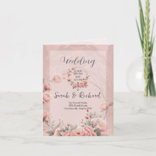 Jardin secret Romantique Peach Programme de mariag