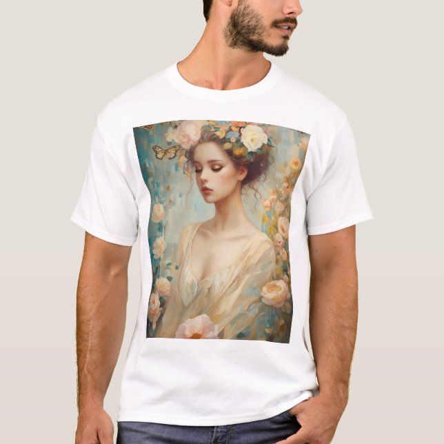 Jardin secret : T-shirt fleuri et papillon (Devant)