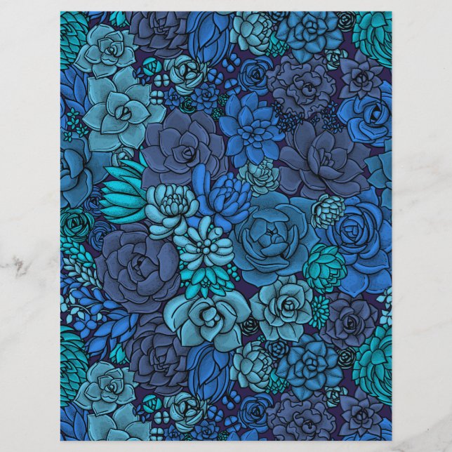 Jardin succulent en bleu (Devant)