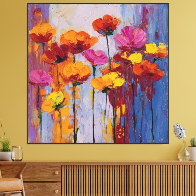 Jardin Sunfire Fleur abstraite sur toile (Insitu(Salon))