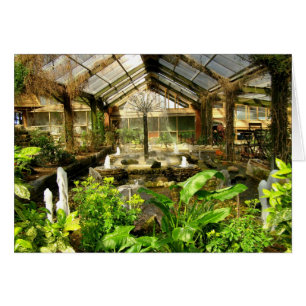 Jardin tropical sous carte de verre
