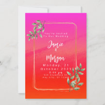 Jardin tropical Sunrise Faire-part de mariage