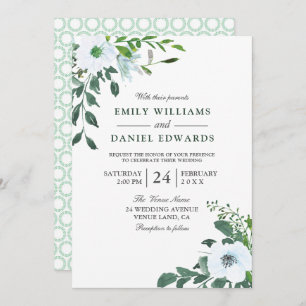 Jardin verdure Élégante invitation de mariage