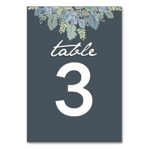 Jardin Vintage joliment fleuri Numéro de table de