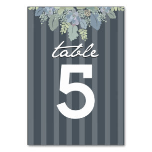 Jardin Vintage joliment fleuri Numéro de table de