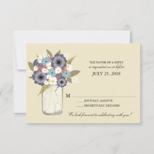 Jardin Vintage Mason Jar RSVP