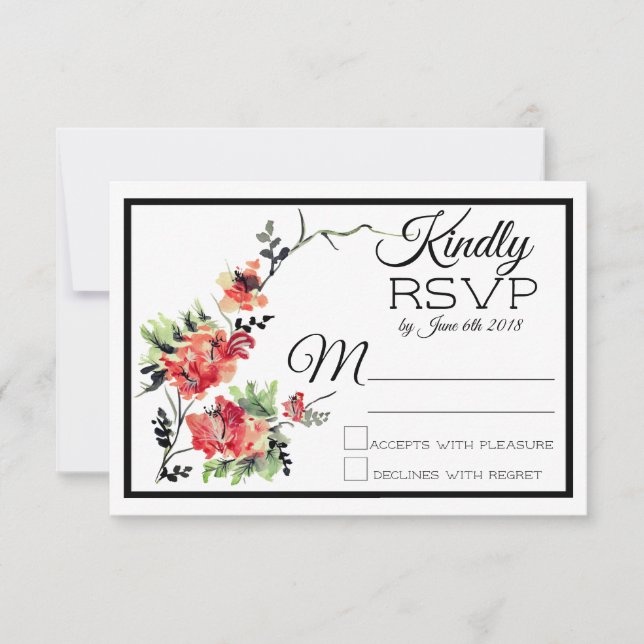 Jardin Vintage romantique | Mariage RSVP (Devant)