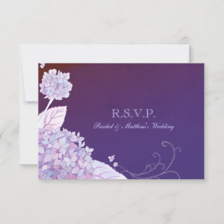 Jardin violet Hydrangée Mariage RSVP