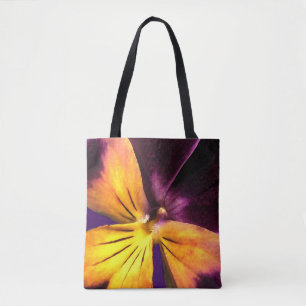 Jardin violet Jaune Fleur Sac fourre-tout Abstrait