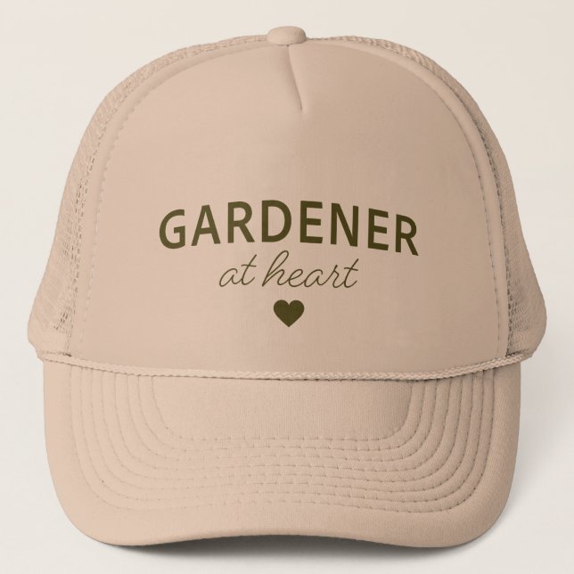JARDINIER DE COEUR - Casquette Trucker Vert Foncé (Devant)