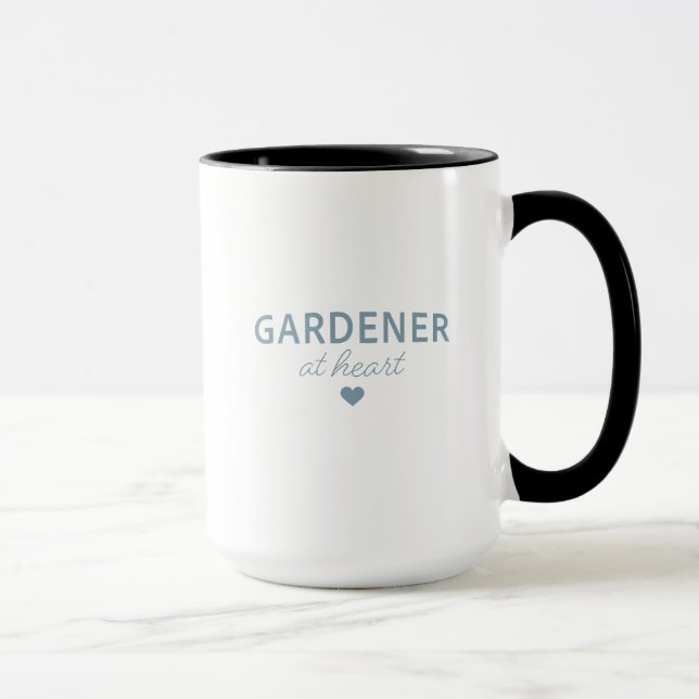 JARDINIER DE COEUR - Mug Noir (Droite)