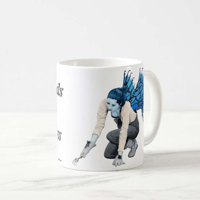 Jardinier Fairy foncé Imaginaire Art Café Mug (Devant droit)