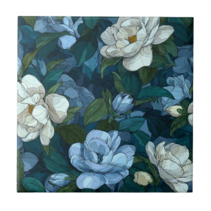 Jardinières Florales Gras Carreaux Pour Revêtement