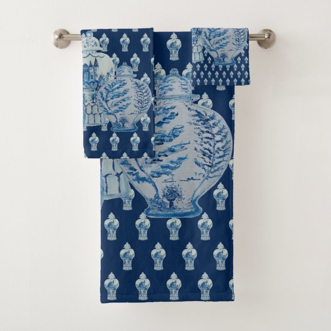 Jardins à gingembre bleu et blanc de la marine (En situation)