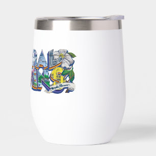 Jardins centraux Vin mural Tumbler