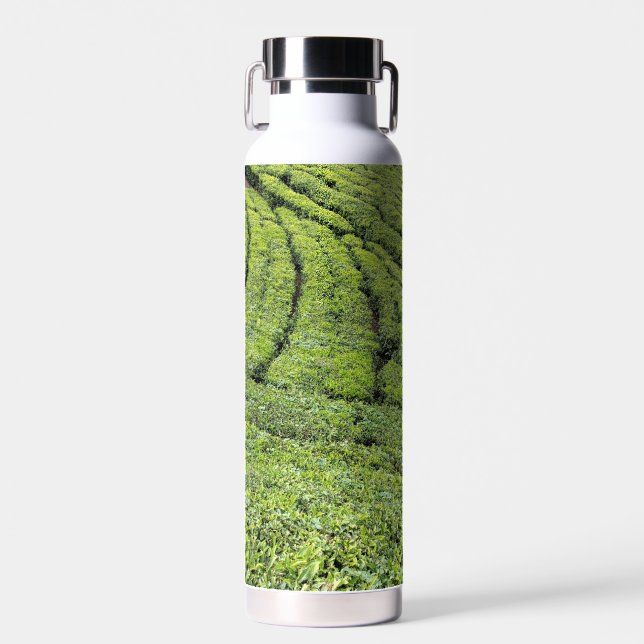 Jardins de thé de Munnar sur bouteille d'eau (Avant)