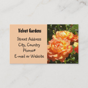 Jardins de velours - Carte de visite rose