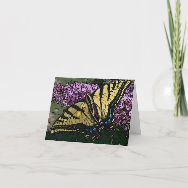 Jardins du jour nouveau Carte pour notes Swallowta (Devant)