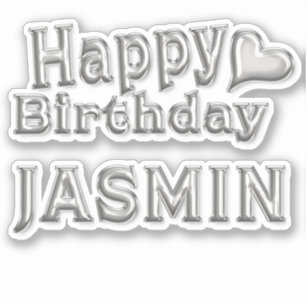 Jasmin Happy Birthday Autocollants