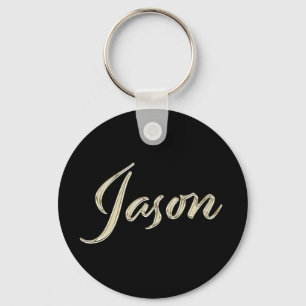 Jason Nom whitegold Button Porte-clés