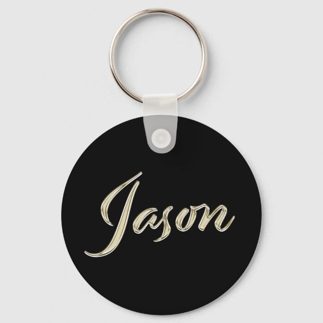 Jason Nom whitegold Button Porte-clés (Recto)