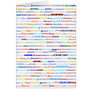 Jason Text Design II Carte de voeux Vertical