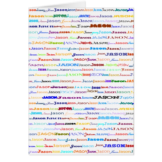 Jason Text Design II Carte de voeux Vertical (Devant)