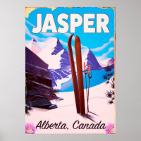 Jasper Alberta affiche de voyage du Canada