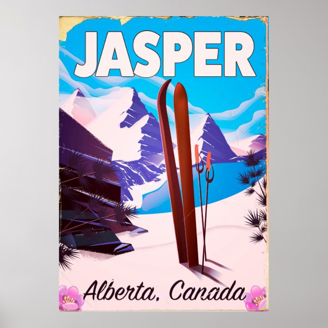 Jasper Alberta affiche de voyage du Canada (Devant)