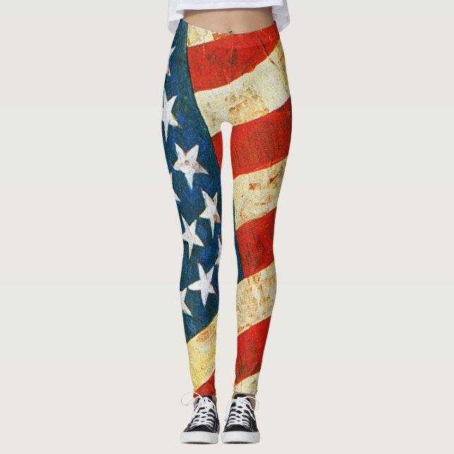 Jasper Johns Leggings Drapeau USA (Devant)