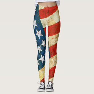 Jasper Johns USA Drapeau Leggings