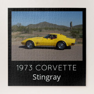 Jaune 1973 Corvette Stingray Carré Puzzle