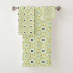 Jaune à motif géométrique décoratif