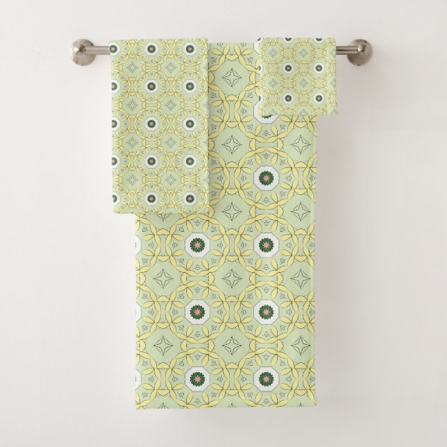 Jaune à motif géométrique décoratif  (En situation)