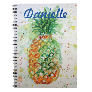 Jaune ananas Fruit Beachles filles nom Carnet