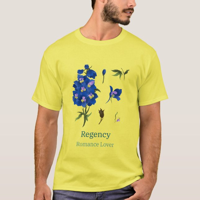Jaune avec tshirt de fleurs bleues pour lecteur de (Devant)