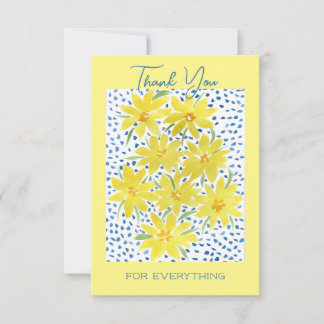 Jaune Bund'ailes Carte de remerciements plat