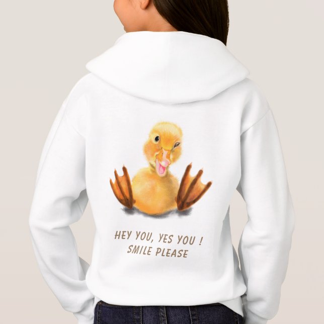 Jaune Canard Hoodies Texte Accrocheur (Dos)