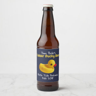 Jaune Caoutchouc Ducky Funky Custom Beer Étiquette