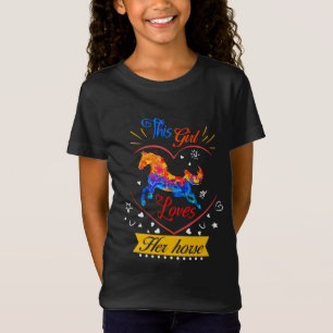 Jaune Cette Fille Aime Son T-shirt Cheval