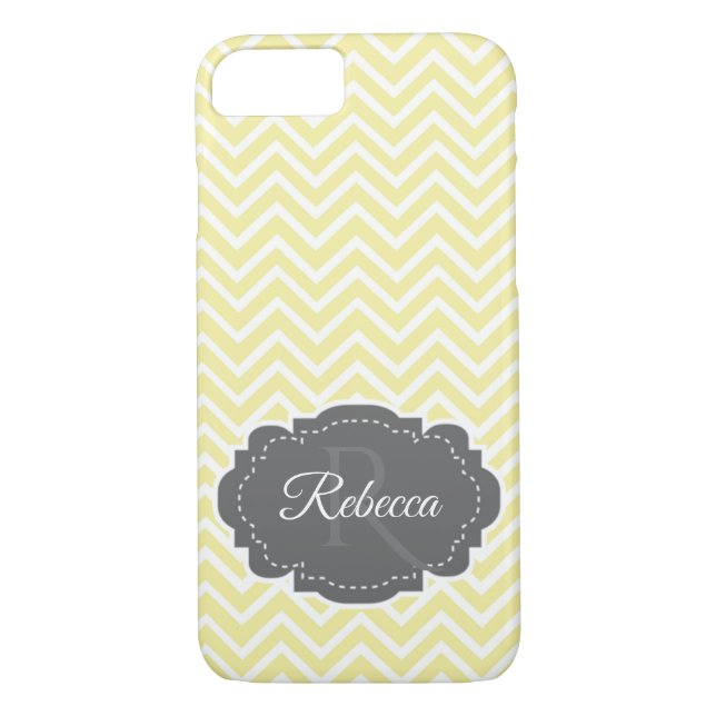Jaune Chevron Personnalisé Coque-Mate coque iphone (Dos)